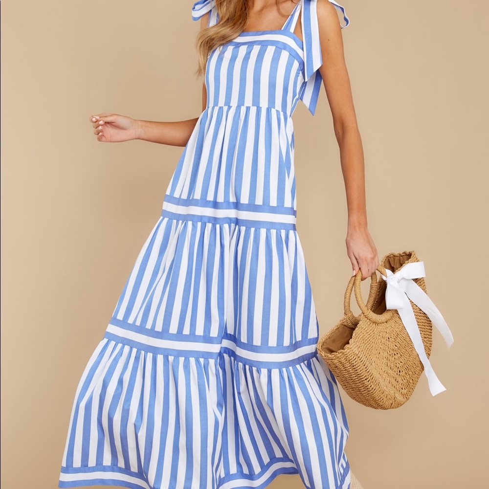 I’m with you blue stripe maxi